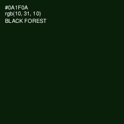 #0A1F0A - Black Forest Color Image